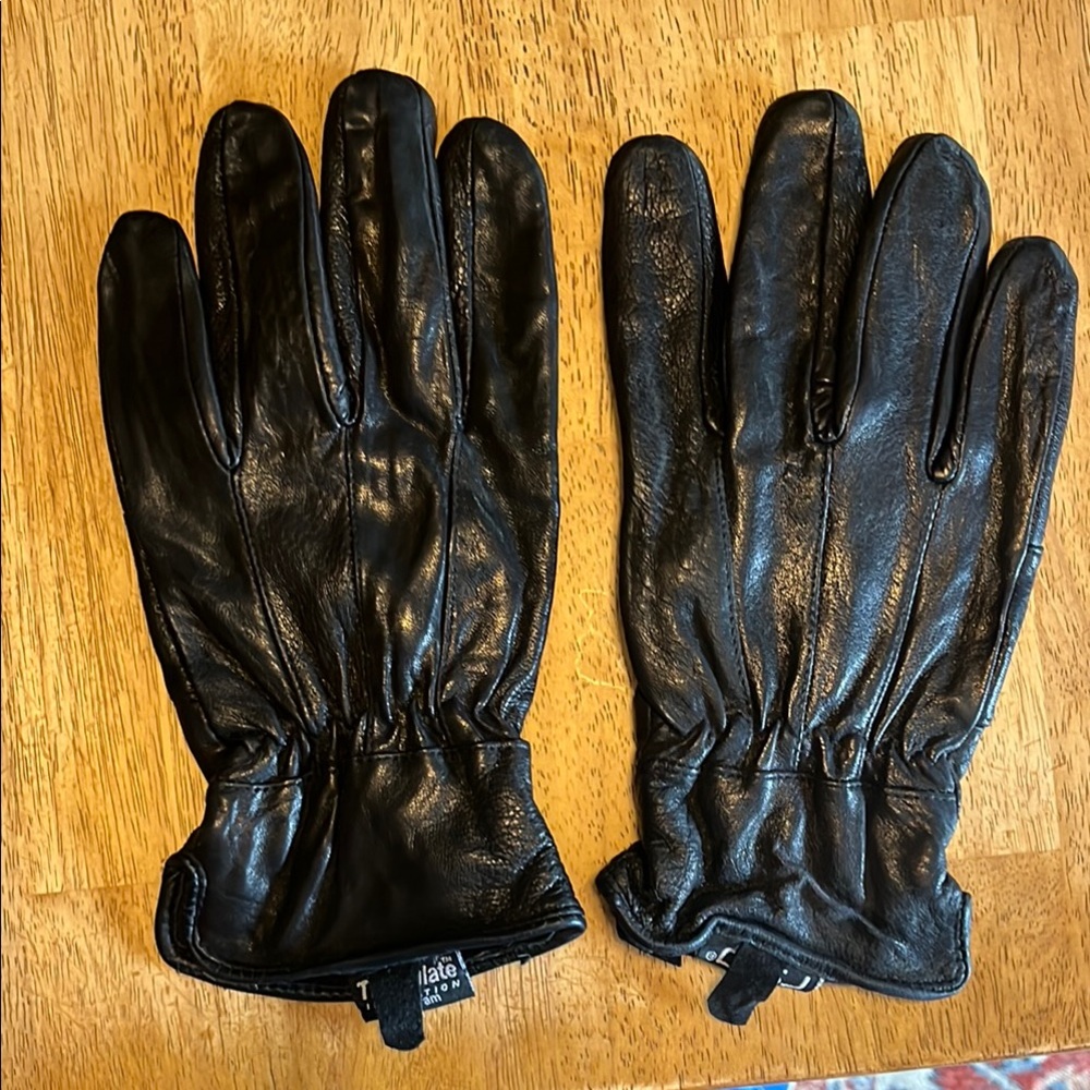 Black Leather Men's Gloves